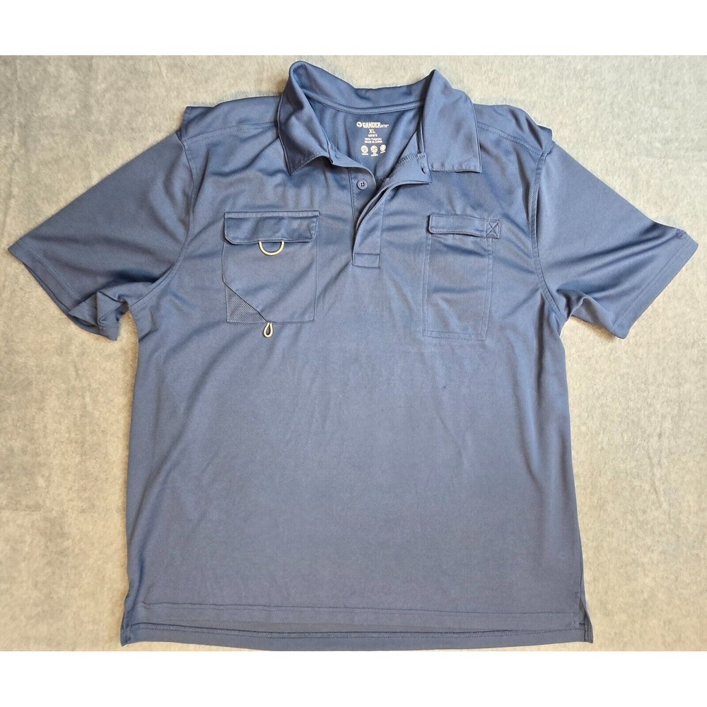 Gander Mountain Men's Fishing Shirt TechUV Extra Large Blue‎ Polo Vented